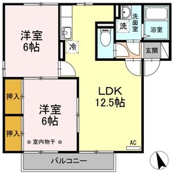 ウエストスクエアBの物件間取画像